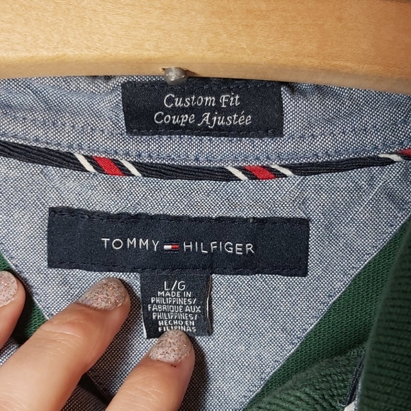 Tommy Hilfiger vintage styl long sleeve polo shirt - Picture 2 of 3